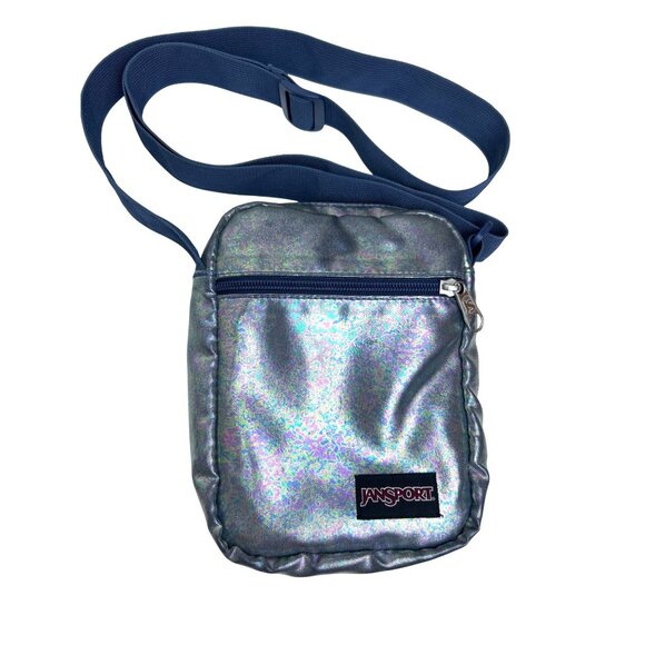Jansport Weekender Mermaid Shiny Holographic Adjustable Strap Crossbody Bag - Picture 3 of 11